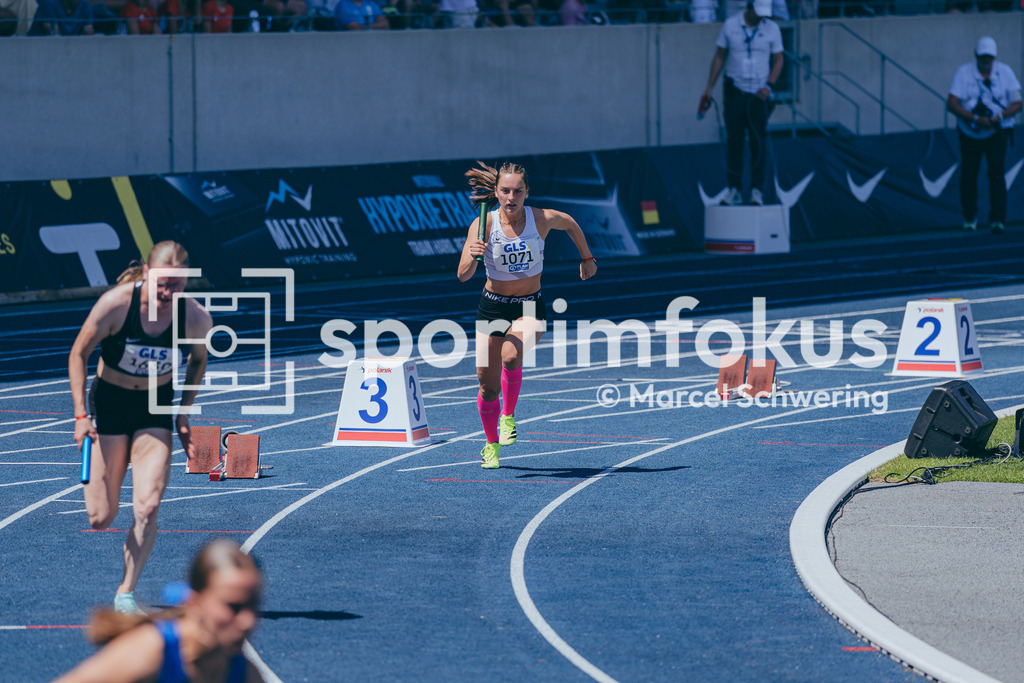 Deutsche Meisterschaften U20 / U16 2026 | Anabelle Renner, StG Rhein-Pfalz, 1071, 4x100-Meter-Staffel, Deutsche Meisterschaften der U20 &amp; U16 2026, Lohrheidestadion Bochum-Wattenscheid, 10.07.2026. Foto: Marcel Schwering / sportimfokus - Realisiert mit Pictrs.com