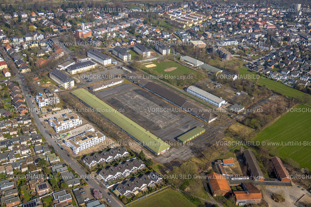 Hamm240306229 | Luftbild, Bundesverwaltungsamt Hamm Bundesbehörde, Hauptzollamt Bielefeld, Baustelle mit Neubau Wohnhäuser in der Schützenstraße, 
Wohngebiet Alter Uentroper Weg, Kettelerschule Grundschule, Uentrop, Hamm, Ruhrgebiet, Nordrhein-Westfalen, Deutschland