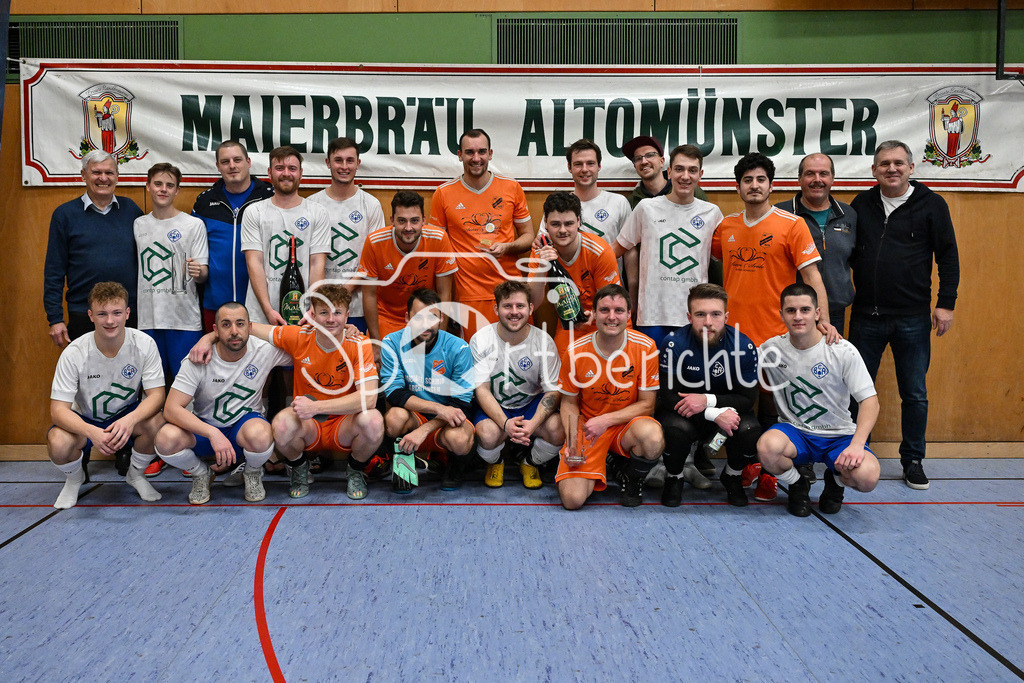 Maierbräu Neujahrscup der Herren | Siegerfoto SV Wulfertshausen und BC Aichach II zusammen