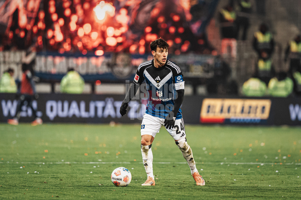 Fußball | Männer | Saison 2025/2026  | Fußball-Bundesliga | 19. Spieltag | FC St. Pauli vs. Hamburger SV | 23.01.2026 | Nicolas Capaldo (#24, HSV)