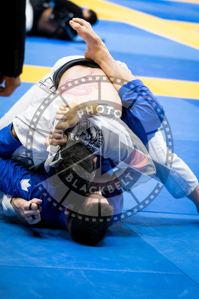20240126PBB1002 | Fighters compete during the Brazilian Jiu-Jitsu European Championship of the IBJJF in Paris, France, on January 26, 2024.
