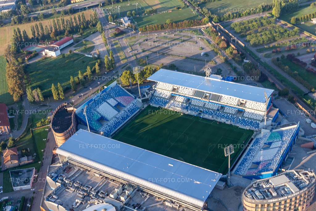 Aerial view: MAPEI Stadium – Città del Tricolore in Reggio nell’Emilia in the state Reggio Emilia, Italy.Photo: IMG_134827.jpg taken on 09/20/2022 by Werner Riehm/FLY-FOTO.comResolution of the original: 5472 x 3648 pxU.S. Sassuolo Calcio