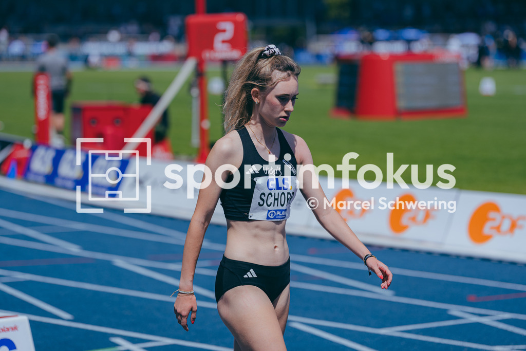 Deutsche Meisterschaften der Frauen und Männer 2026 | Maja Schorr, SV GO! Saar 05, 800-Meter-Lauf, Halbfinale, Deutsche Meisterschaften der Frauen und Männer 2026, Lohrheidestadion Bochum-Wattenscheid, 25.07.2026. Foto: Marcel Schwering / sportimfokus - Realisiert mit Pictrs.com
