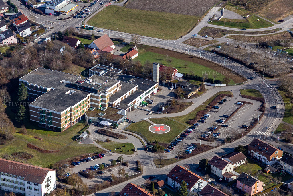 Luftbild: Krankenhaus in Herrenberg im Bundesland Baden-Württemberg in Deutschland. Foto: IMG_125221.jpg vom 20.02.2021 durch Werner Riehm/FLY-FOTO.de