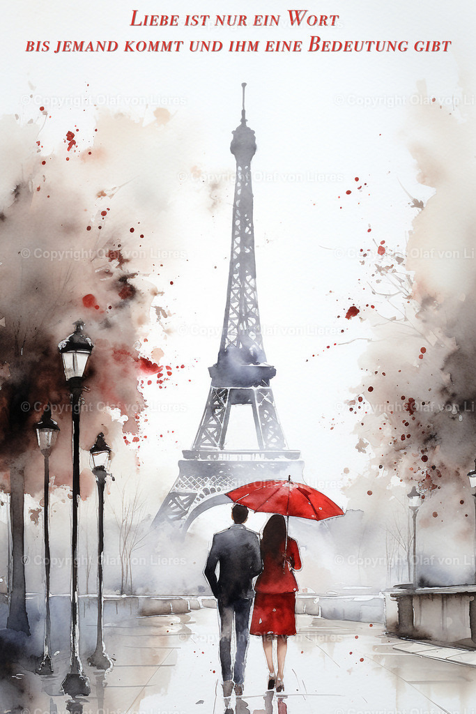 Wandbild Liebe Eiffelturm  | Wandbilder zum Thema Liebe