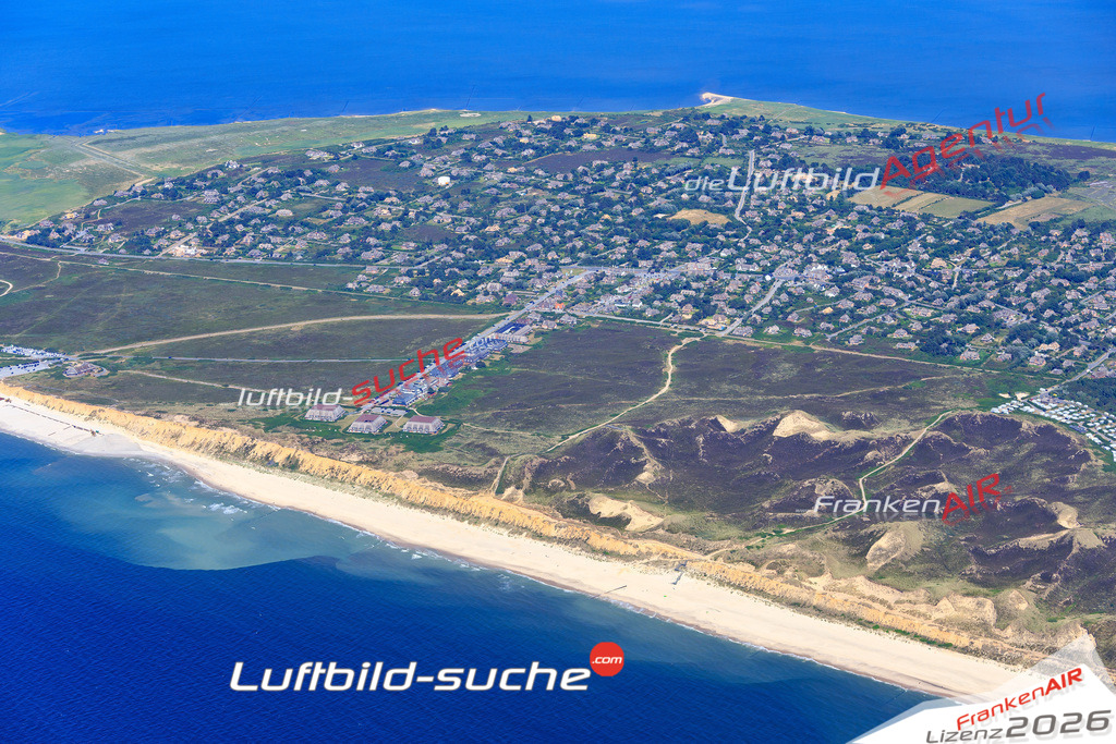 Die Luftbildaufnahme Kampen - Sylt wurde 2018 mittels Flugzeug (keine Drohne) erstellt. Perfekte Schärfe und Druck- Auflösung- Garantiert!