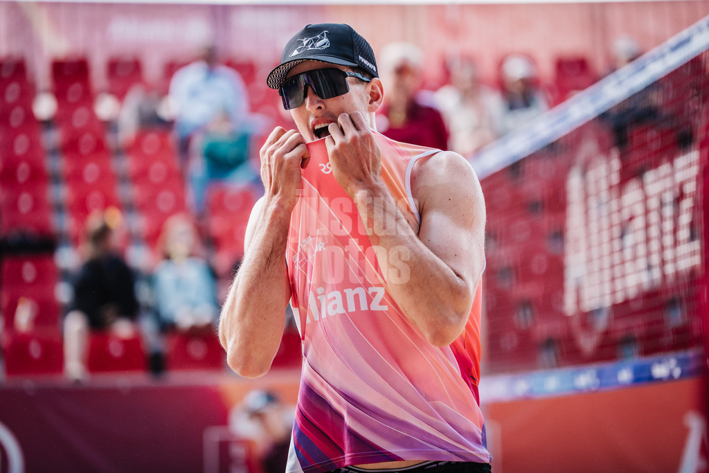 Beachvolleyball | Männer | Allianz German Beach Tour 2025 | Tourstop Düsseldorf | 15.05.2025 | Tristan Fröbel ärgert sich