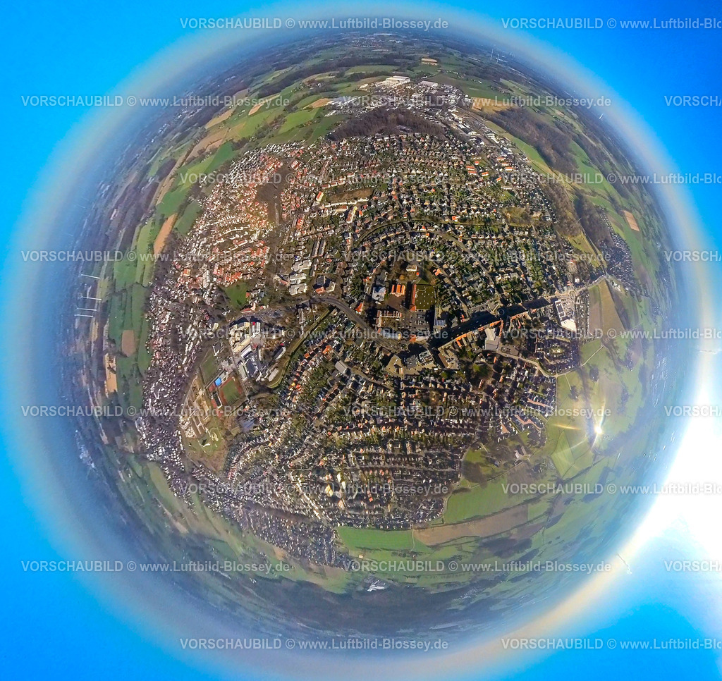 Selm230290019_Mitte | Luftbild, Übersicht,Fischaugenbild,  Beifang, Selm, Ruhrgebiet, Nordrhein-Westfalen, Deutschland