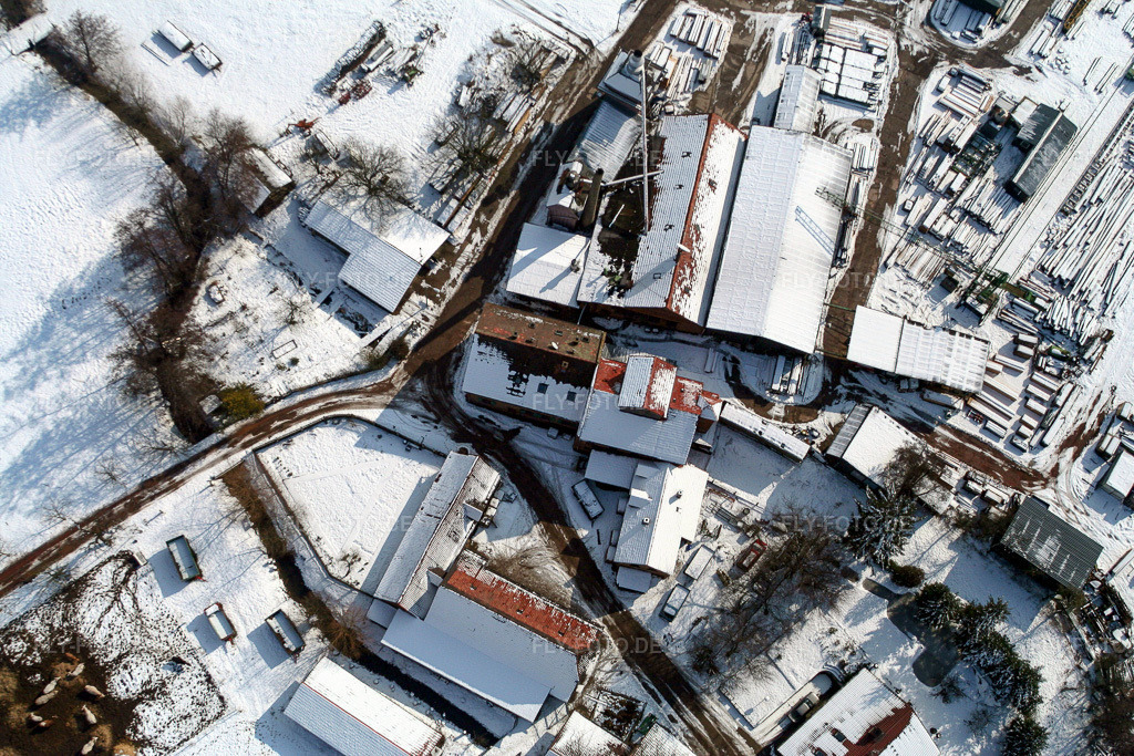 Luftbild: Schaidter Mühle im Ortsteil Schaidt in Wörth im Bundesland Rheinland-Pfalz in Deutschland. Foto: IMG_1136.jpg vom 05.03.2006 durch Werner Riehm/FLY-FOTO.de