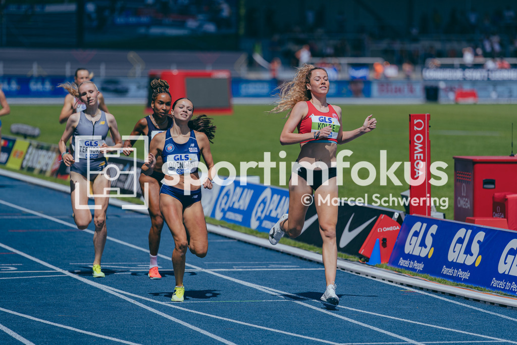 Deutsche Meisterschaften der Frauen und Männer 2026 | Smilla Kolbe, Eintracht Frankfurt e.V., Hannah Odendahl, Sportclub Krefeld 1905, 800-Meter-Lauf, Halbfinale, Deutsche Meisterschaften der Frauen und Männer 2026, Lohrheidestadion Bochum-Wattenscheid, 25.07.2026. Foto: Marcel Schwering / sportimfokus - Realisiert mit Pictrs.com