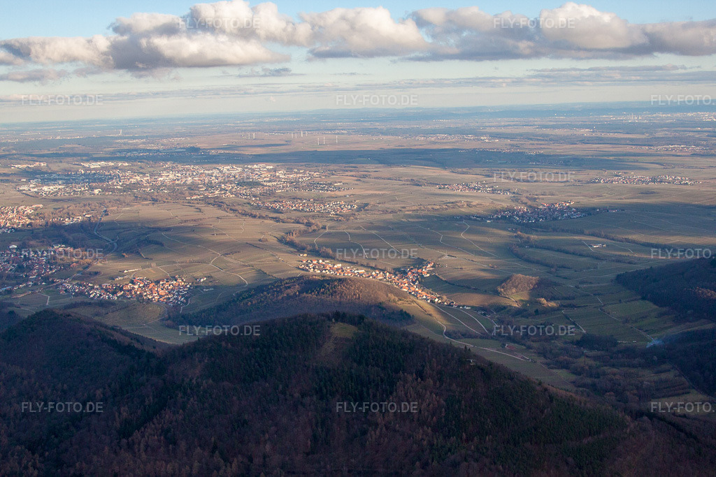Luftbild: Landau von Westen in Landau in der Pfalz im Bundesland Rheinland-Pfalz in Deutschland. Foto: IMG_62140.jpg vom 23.02.2014 durch Werner Riehm/FLY-FOTO.de