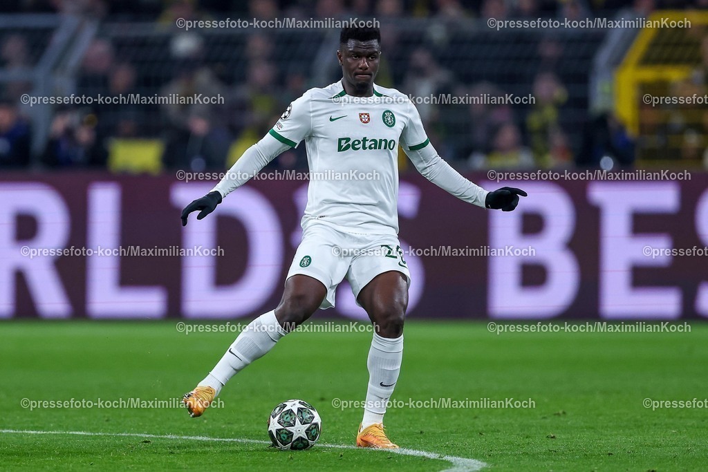UCL1902250102210 | 19.02.2025, Fußball, UEFA Champions League, Borussia Dortmund - Sporting Lissabon, Signal Iduna Park, Knockout phase play-offs, Saison 2024 2025: Ousmane Diomande (Sporting #26)