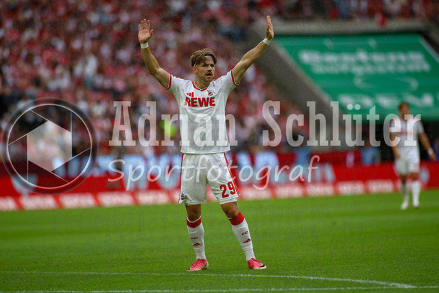 29.08.2026, GER, Fussball, Herren, Bundesliga , 1. Bundesliga, Saison 2026/2027, 1. FC Köln - TSG 1899 Hoffenheim | Jan Thielmann (KOE) gestikuliert, Gestik