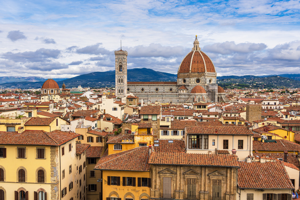 Blick über die Altstadt von Florenz in Italien | Blick über die Altstadt von Florenz in Italien.
