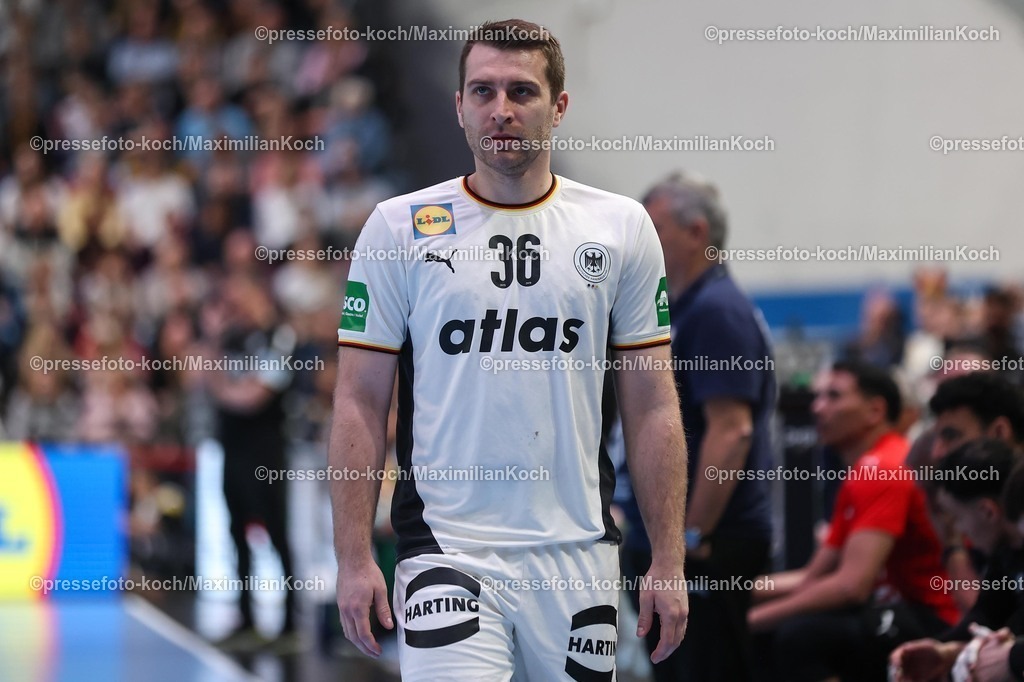 xKWIx22032601044 | 22.03.2026, Handball, Länderspiel Herren, Deutschland - Ägypten, ÖVB-Arena Bremen:  Lukas Mertens (Germany #36) xKamilxWilkowskixPressefotoKochx
