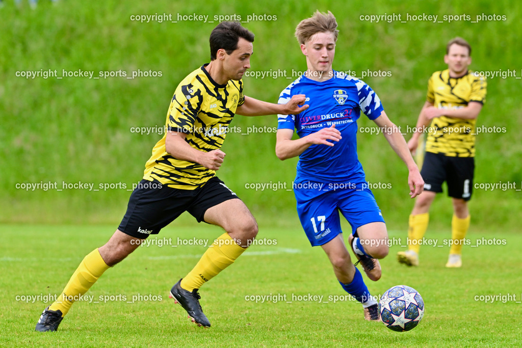SV Wernberg vs. FC Faakersee | #9 Thomas Unterguggenberger FC Faakersee,#17 Sandro Christopher Matschek SV Wernberg, SV Wernberg vs. FC Faakersee, SV Wernberg vs. FC Faakersee am 01.06.2024 in Wernberg (Sportplatz Wernberg), Austria, (Photo by Bernd Stefan)