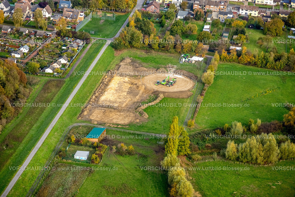 Hamm221012482 | Luftbild, Baustelle Kornmersch, am Kleingartenverein KGV Nordenheide, Mitte, Hamm, Ruhrgebiet, Nordrhein-Westfalen, Deutschland