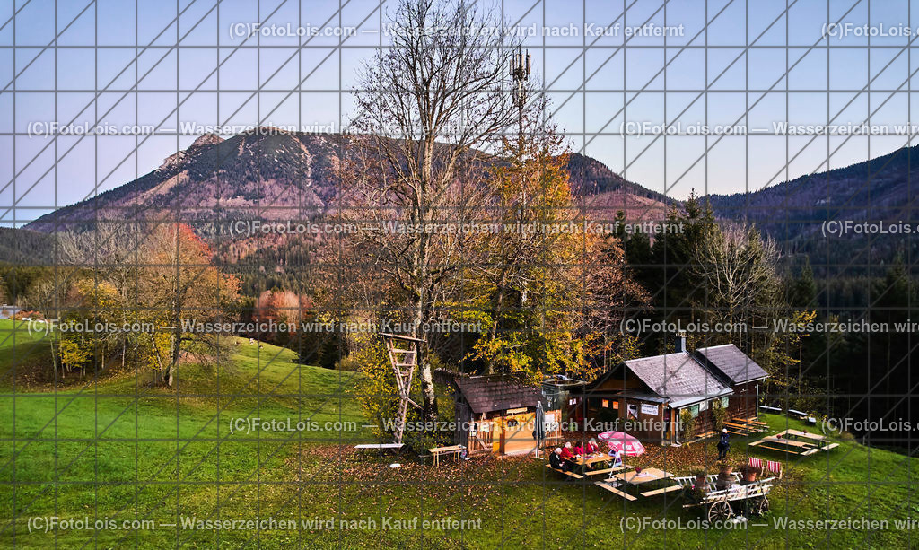 0126_Luftbild_Lackenhof-Mandlbodenhuette | (C)FotoLois.com, Alois Spandl, Luftbild, Lackenhof-Mandlbodenhütte mit Oetscher, So 16. Oktober 2022.