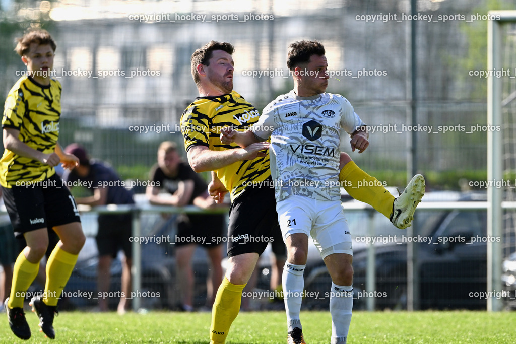 SC Magdalen vs. FC Faakersee | #13 Martin Tschernuth FC Faakersee, #11 Gianluca Rabitsch SC Magdalen, SC Magdalen vs. FC Faakersee, SC Magdalen vs. FC Faakersee am 14.04.2024 in Villach (Sportplatz St. Magdalen), Austria, (Photo by Bernd Stefan)
