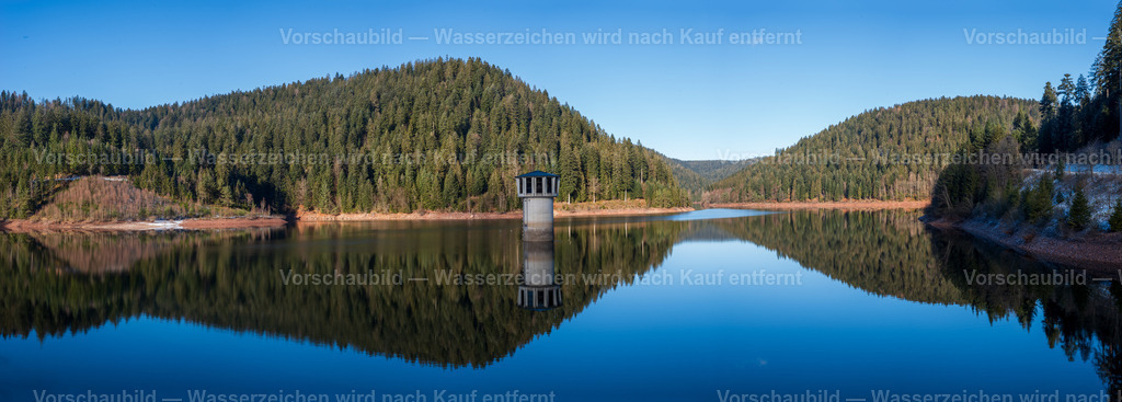 Talsperre Kleine Kinzig -Panorama- | im Schwarzwald, ein Panorama aus 5 Einzelaufnahmen. Die einzige Trinkwasser-Talsperre in Baden-Württemberg - Realisiert mit Pictrs.com