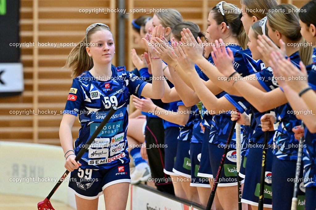 VSV Unihockey Damen vs. FCB München | #59 Emilia Forelli VSV Unihockey, VSV Unihockey Damen vs. FCB München, VSV Unihockey Damen vs. FCB München am 24.01.2026 in Villach (Ballspielhalle St. Martin), Austria, (Photo by Bernd Stefan)