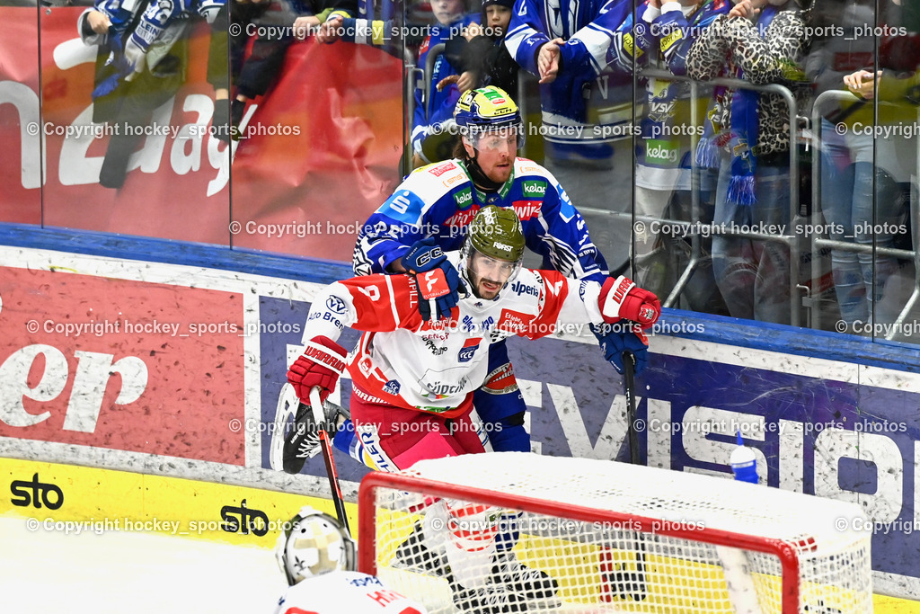 EC IDM WÄRMEPUMPEN VSV vs. HCB Südtirol Alperia | #9 Daniel Mantenuto HCB Südtirol Alperia, #25 Brett Ritchie EC VSV, EC IDM WÄRMEPUMPEN VSV vs. HCB Südtirol Alperia, EC IDM WÄRMEPUMPEN VSV vs. HCB Südtirol Alperia am 28.12.2025 in Villach (Stadthalle Villach), Austria, (Photo by Bernd Stefan)