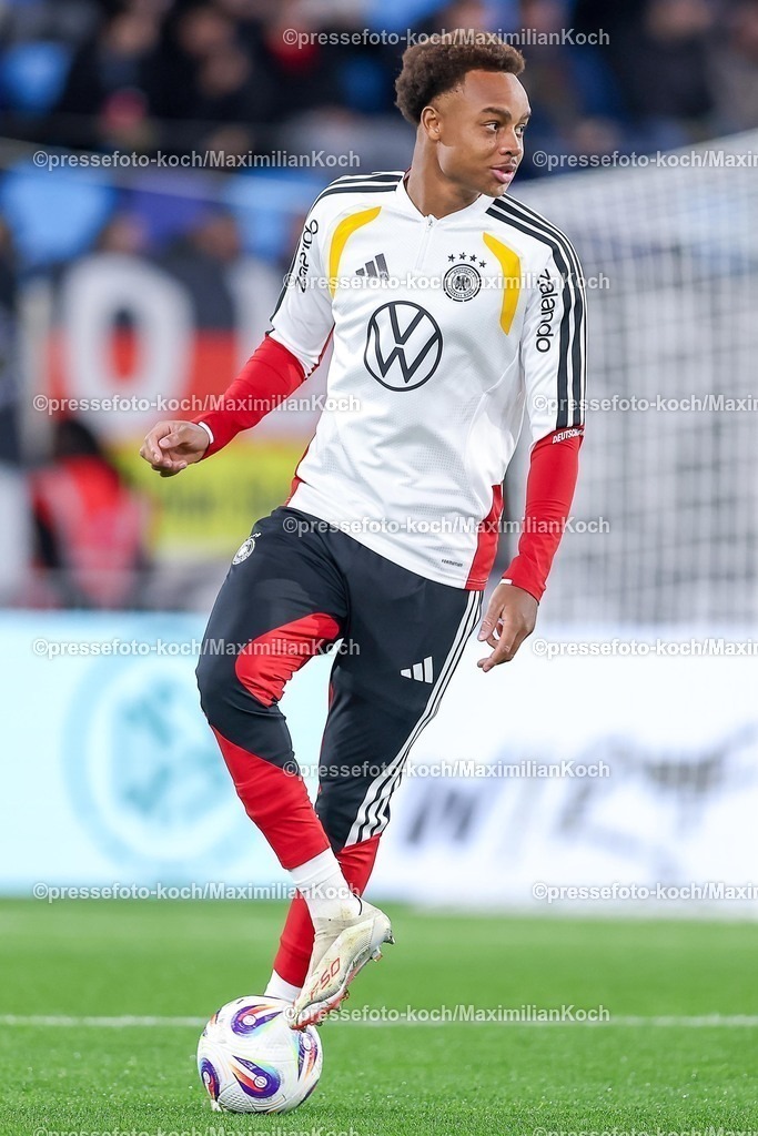 DFB14112503012 | 14.11.2025, Fußball, Länderspiel, WM-Qualifikation Europa, Deutschland - Luxemburg, Stade de Luxembourg (Croix de Gasperich, Luxemburg), 9. Spieltag, Saison 2025 2026: Forzan Assan Ouedraogo (GER #09) Regulations prohibit any use of photographs as image sequences and or quasi-video.