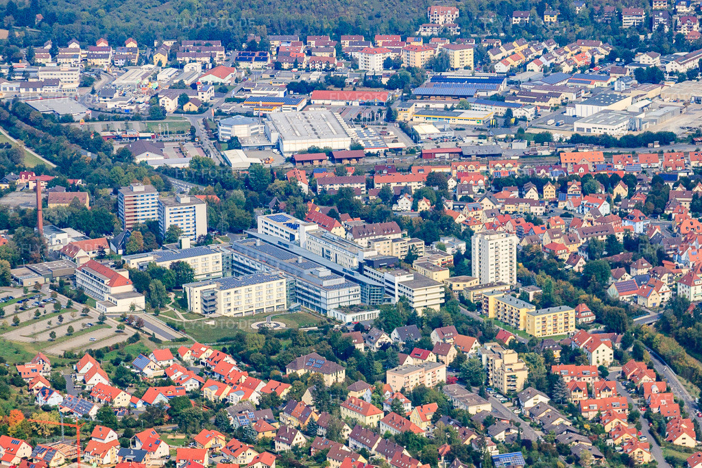 Luftbild: Caritas-Krankenhaus Bad Mergentheim gGmbH in Bad Mergentheim im Bundesland Baden-Württemberg in Deutschland.Foto: IMG_45658-1705.jpg vom 25.09.2011 durch Werner Riehm/FLY-FOTO.deCaritas-Krankenhaus Bad Mergentheim / Das Caritas Bad MergentheimAERZTESCHAFT-MERGENTHEIM.DE