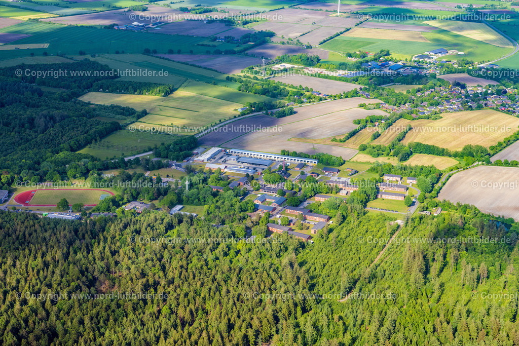 Staden_Südtondern_Kaserne_ELS_0535300523 | STADUM 30.05.2023 Forstgebiete in einem Waldgebiet in Stadum im Bundesland Schleswig-Holstein, Deutschland. // Forest areas in in Stadum in the state Schleswig-Holstein, Germany. Foto: Martin Elsen