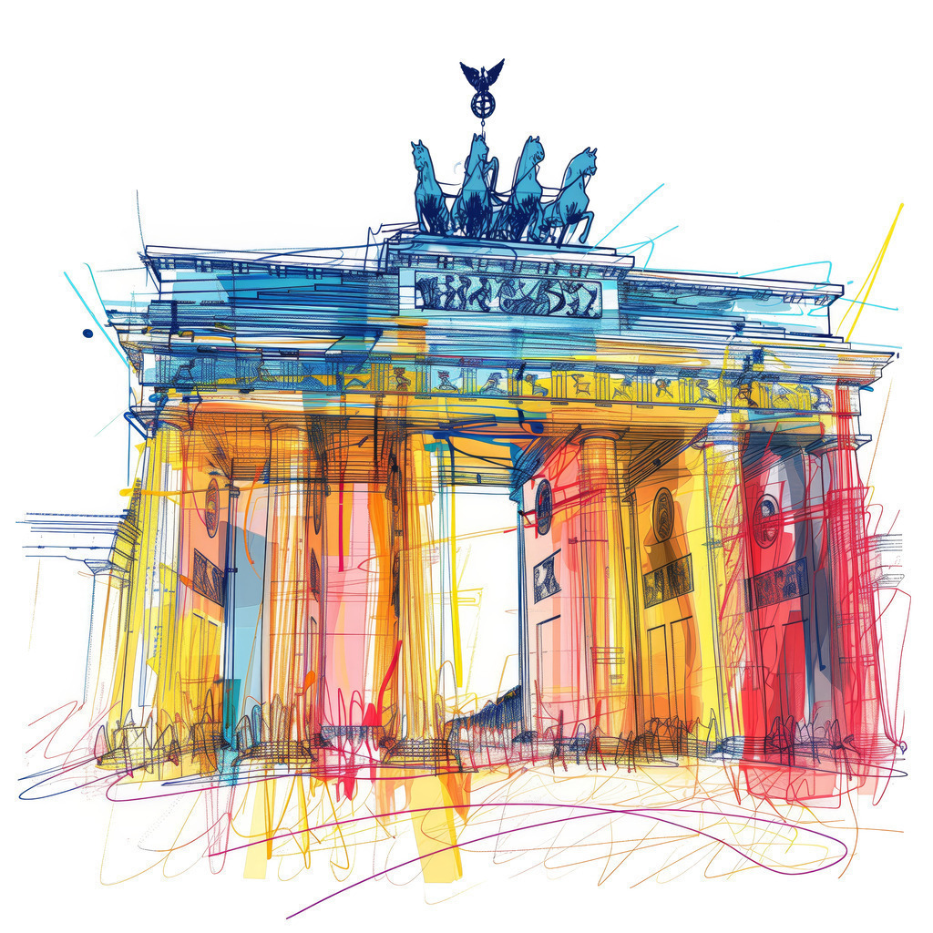2403024 - Brandenburger Tor Illustration | Abstrakte Illustration vom Brandenburger Tor in Berlin.
