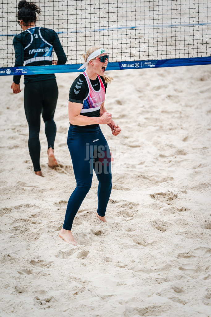 Beachvolleyball | Frauen | German Beach Tour 2024 | Tourstop Bremen | 07.06.2024 | Anna Behlen jubelt