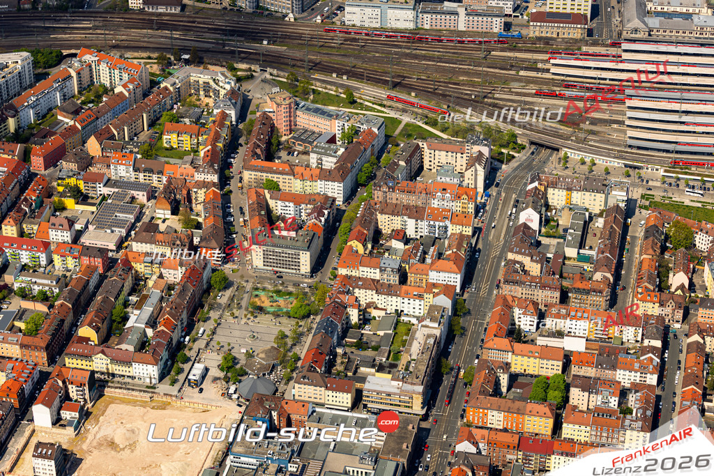 Das Luftbild zeigt Galgenhof Bogenstrasse Nürnberg - Die Luftaufnahme wurde 2023 vom UL-Flugzeug aus erstellt ( keine Drohne ) - Hochauflösende Luftaufnahme - Für grossformatige Ausdrucke geeignet. Die Geschenkidee !Mit Lizenz und Bildrechte bestellbar