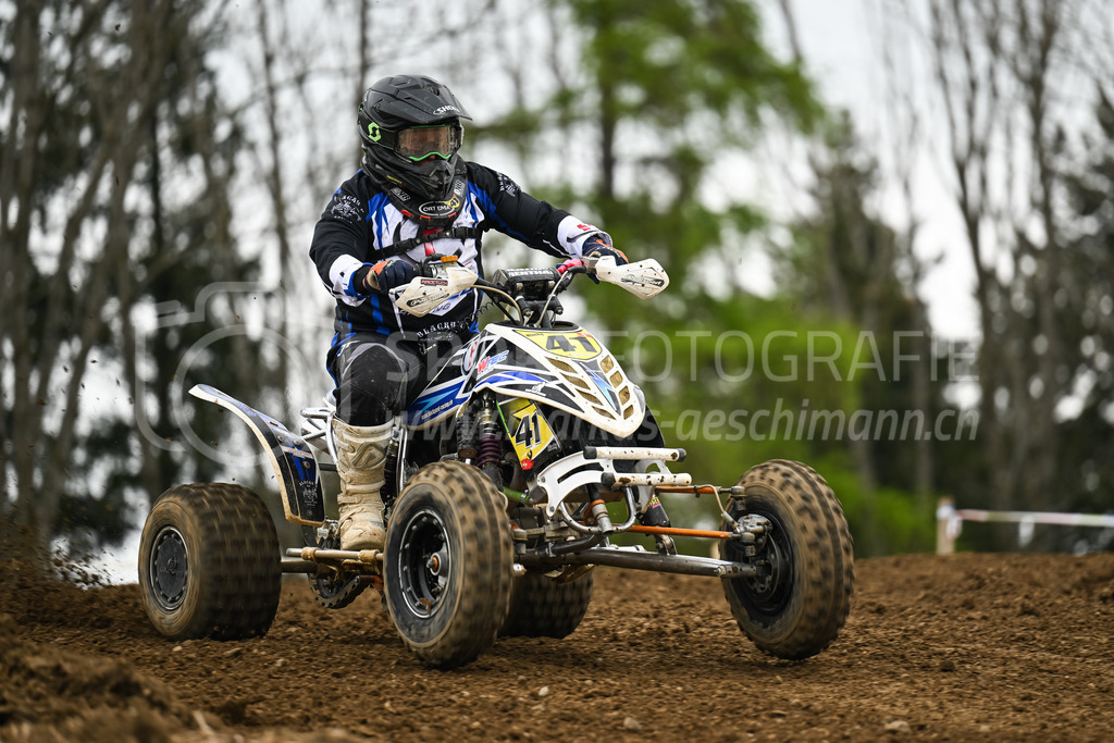 Motocross Schlatt bei Winterthur - 30. April 2023 | #41 Betschart Blacky aus Embrach (CH) auf W Tec in der Kategorie Quad am Motocross Schlatt bei Winterthur, 30. April 2023. 
Instagram: @mx_schlatt | @mc_wila | @sam_schweiz
Bild: Sportfotografie Markus Aeschimann | www.markus-aeschimann.ch - Realisiert mit Pictrs.com