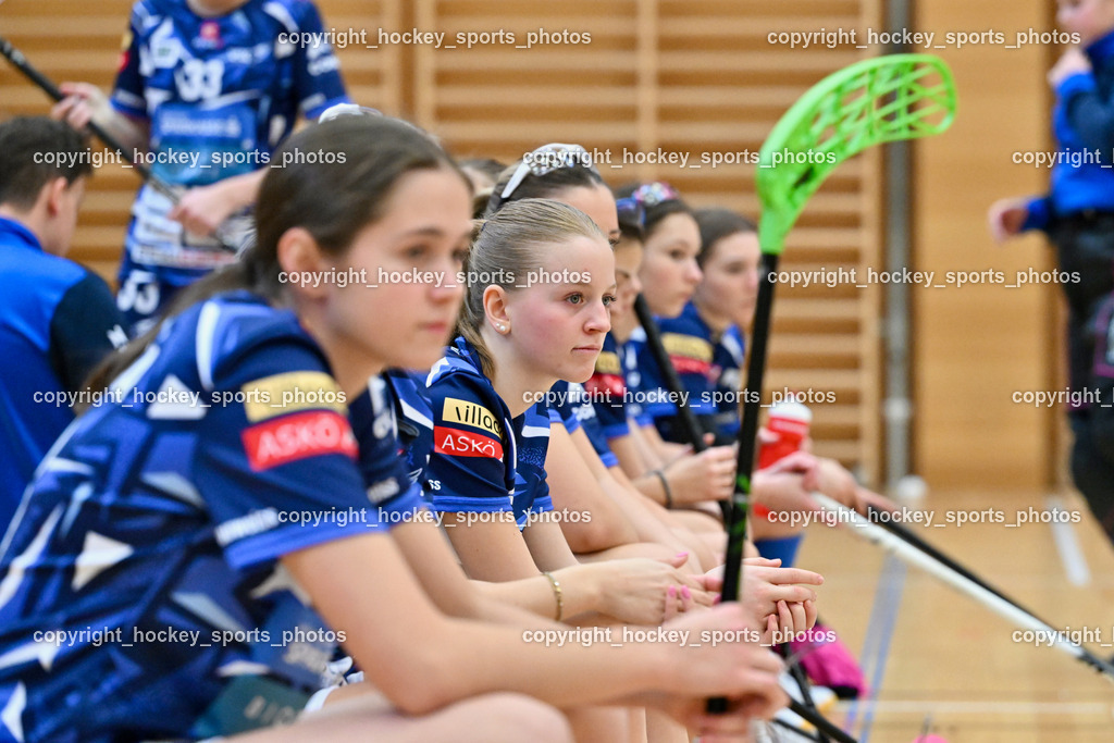 VSV Unihockey Damen vs. FCB München | Spielerbank VSV Unihockey, VSV Unihockey Damen vs. FCB München, VSV Unihockey Damen vs. FCB München am 24.01.2026 in Villach (Ballspielhalle St. Martin), Austria, (Photo by Bernd Stefan)