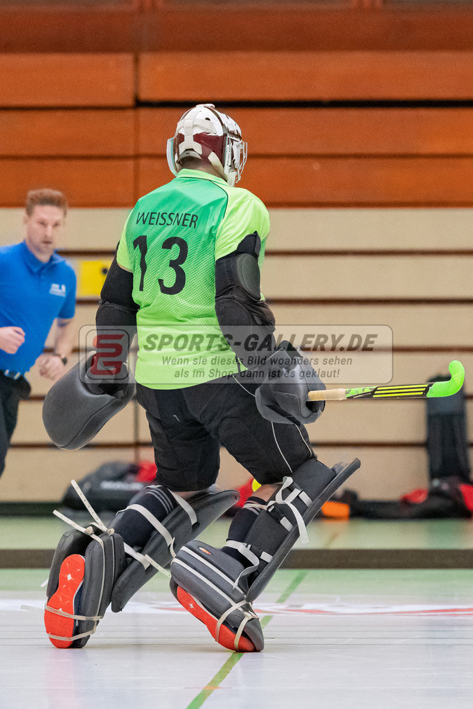 HK_20230113_102748 | 1. Bundesliga ( Halle ) Herren Crefelder HTC - DSD Düsseldorf am 13.1.2023 Crefelder HTC  ( CHTC ) Halle Glockenspitz , Krefeld , Jonas Weißner Torwart ( DSD Düsseödorf #13 )
