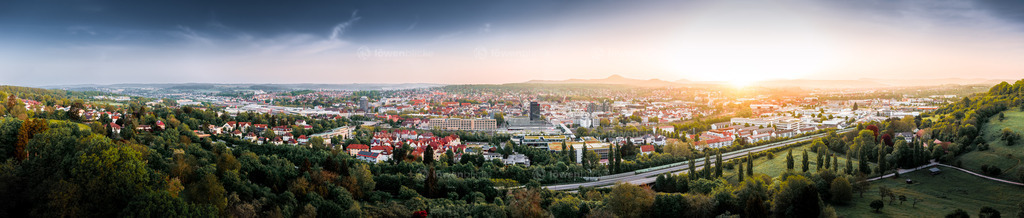 Panorama über Göppingen am frühen Morgen | löwenblicke | shop