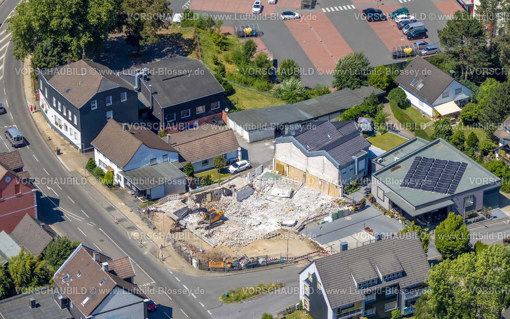 Gevelsberg230709293 | Luftbild, Baustelle Wittener Straße Ecke Birkenstraße, Blumen Gräfer, Klostermark, Gevelsberg, Ruhrgebiet, Nordrhein-Westfalen, Deutschland