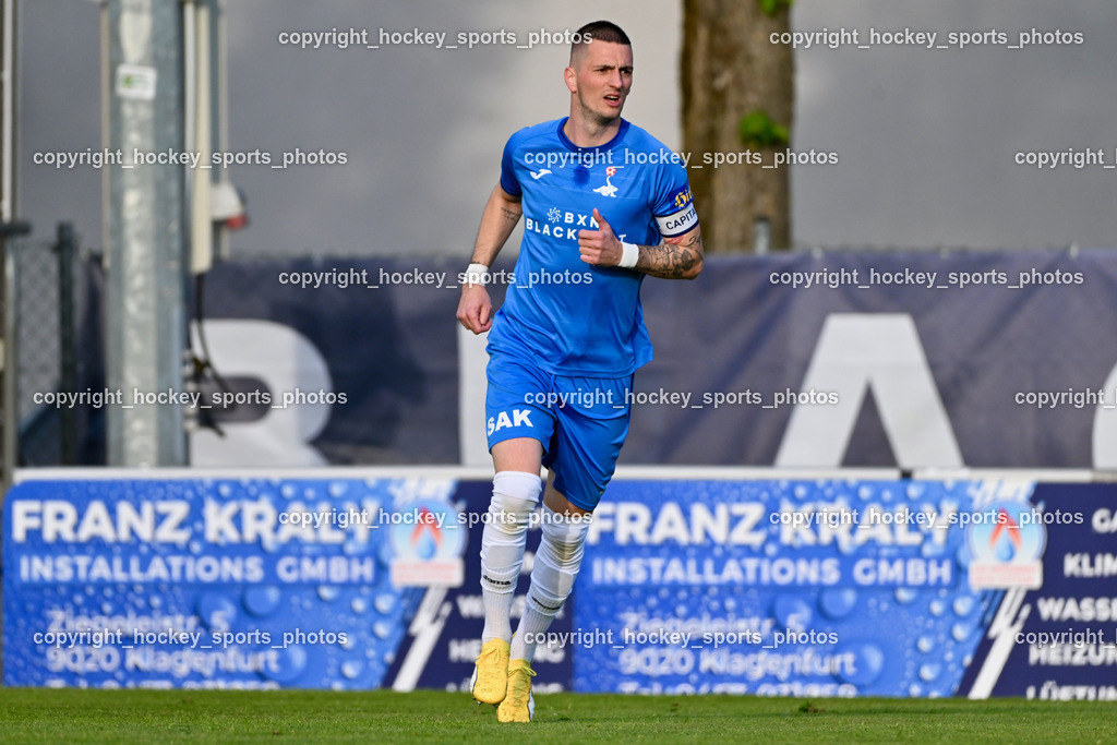 SAK vs. ATUS Velden 19.4.2024 | #24 Zoran Vukovic SAK, SAK vs. ATUS Velden 19.4.2024, SAK vs. ATUS Velden am 19.04.2024 in Klagenfurt (Sportpark Welzenegg), Austria, (Photo by Bernd Stefan)