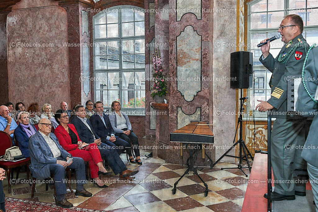 ALS1444_XXXIX-Chopin-Festival_Ausklang_Obendrauf Adolf | (C)FotoLois.com, Alois Spandl, XXXIX. internationales CHOPIN-Festival in der Kartause Gaming, AUSKLANG in der Barockbibliothek mit der Militärmusik Niederösterreich unter der Leitung von Militärkapellmeister Oberst Adolf Obendrauf, So 6. August 2023.