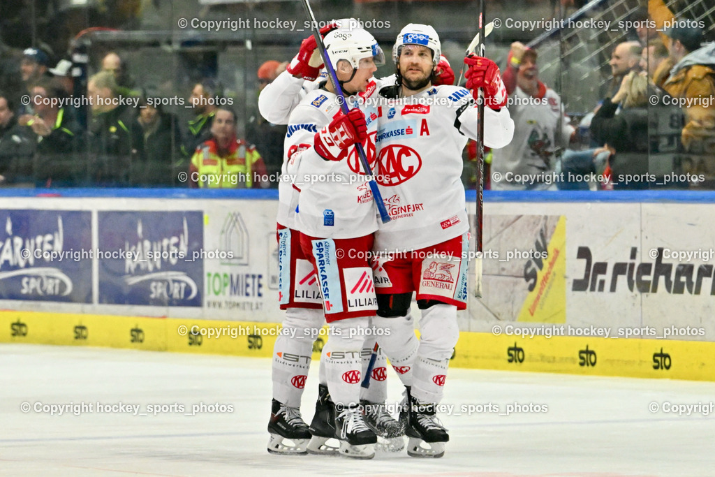 EC IDM Wärmepumpen VSV vs. EC KAC 17.3.2023 | #17 Ganahl Manuel, Jubel EC KAC Mannschaft