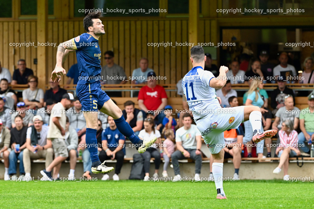 ATUS Velden vs. SV Dellach Gail | #5 Roland Putsche ATUS Velden, #11 Saso Kovacevic Dellach Gail, ATUS Velden vs. SV Dellach Gail, ATUS Velden vs. SV Dellach Gail am 03.05.2025 in Velden (Wald Arena Velden), Austria, (Photo by Bernd Stefan)