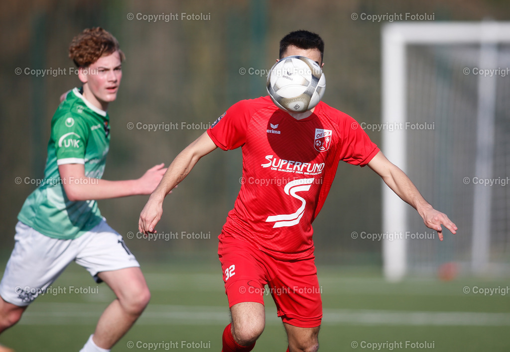 A_LUI_02032024_14 | SPORT,FUSSBALL LT1 OOE LIGA ASKOE OEDT-SV HAIDLMAIR GRUEN WEISS MICHELDORF 02.03.2024 IM BILD: FILIP BRESKIC (OEDT) UND FELIX GERSTMAYER (MICHELDORF) FOTO:FOTOLUI