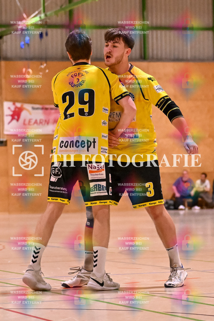 GER, SG Maulburg/Steinen - SG Koendringen/Teningen 2, Handball, Landesliga, 21. Spieltag, Saison 2023/2024, 23.03.2024 | Jonas Rottler (SG Koendringen/Teningen 2, #29), Andreas Buehler (SG Koendringen/Teningen 2, #03)

GER, SG Maulburg/Steinen - SG Koendringen/Teningen 2, Handball, Landesliga, 21. Spieltag, Saison 2023/2024, 23.03.2024

Foto: TH Fotografie/Thomas Hess