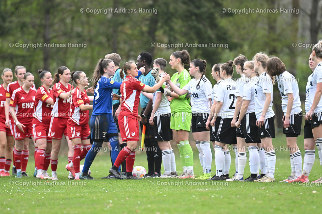 Fußball I Frauen I Saison 2024-25 I Oberliga I FC Jesteburg-Bendestorf - SpVg Aurich Frauen I 13.4.2025 | a-hannig - Realisiert mit Pictrs.com