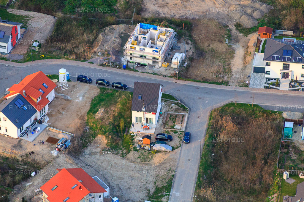 Luftbild: Voegelring x Eulenweg in Jockgrim im Bundesland Rheinland-Pfalz in Deutschland. Foto: IMG_63380.jpg vom 28.03.2014 durch Werner Riehm/FLY-FOTO.de