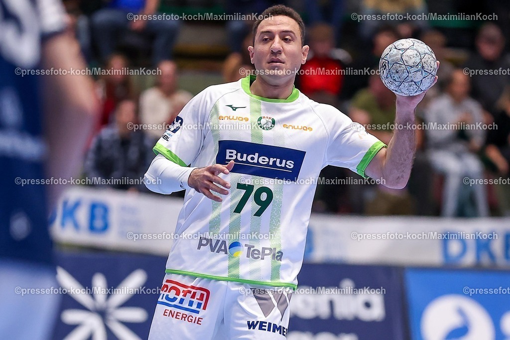 BHC09102501085 | 09.10.2025, Handball, HBL, Bergischer HC - HSG Wetzlar, Unihalle Wuppertal: Ahmed Nafea (HSG Wetzlar #79) 