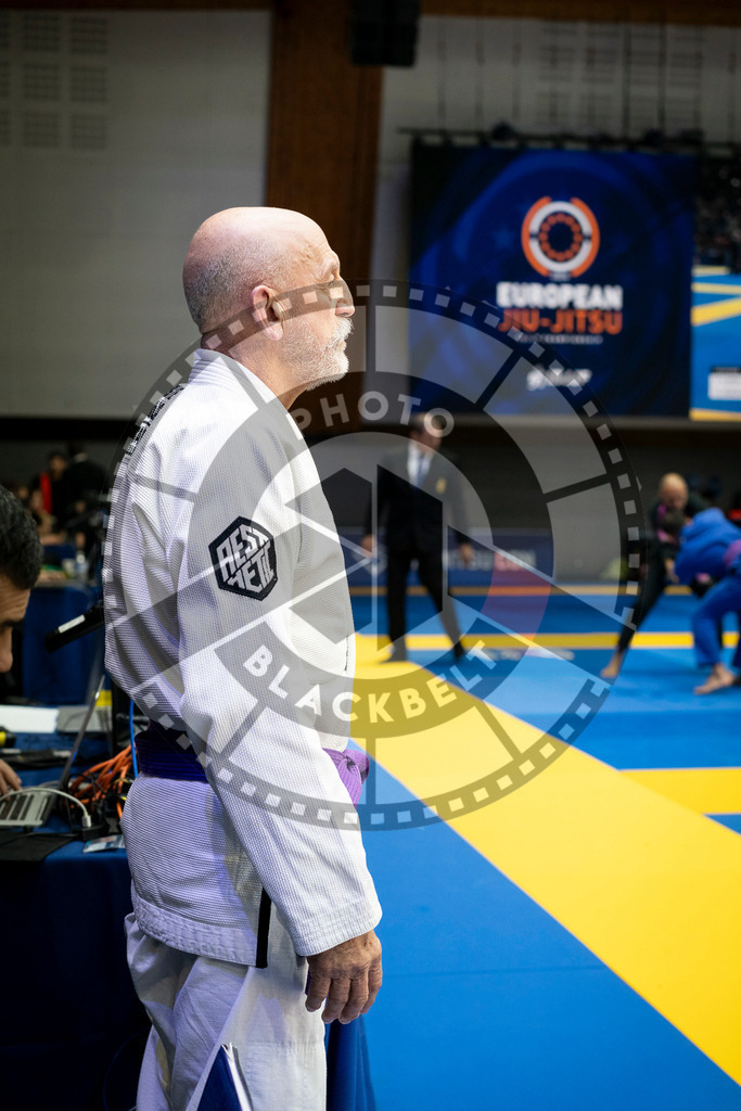 20240125PBB02526 | Fighters compete during the sixth day of the Brazilian Jiu-jitsu European Championship of the IBJJF in Paris, France, on January 25, 2024.