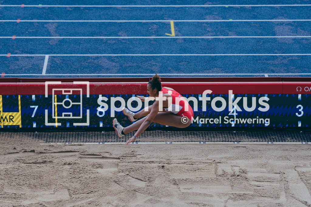 Deutsche Meisterschaften der Frauen und Männer 2026 | Laura Raquel Müller, Unterländer LG, Weitsprung, Deutsche Meisterschaften der Frauen und Männer 2026, Lohrheidestadion Bochum-Wattenscheid, 26.07.2026. Foto: Marcel Schwering / sportimfokus - Realisiert mit Pictrs.com