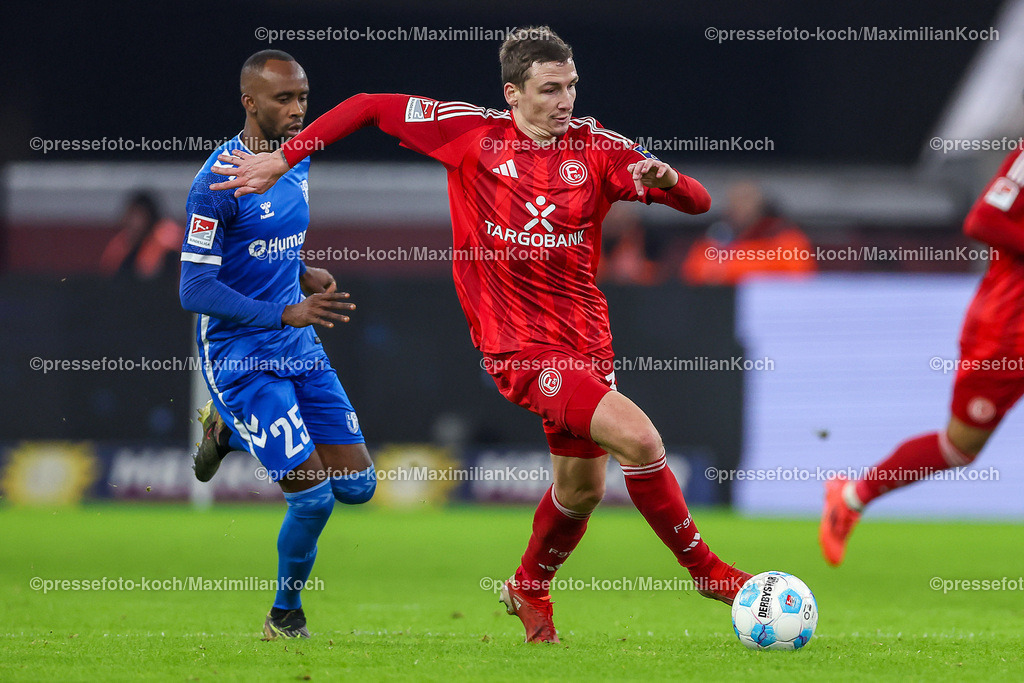 Due20122401091 | 20.12.2024, Fußball, Fortuna Düsseldorf - 1. FC Magdeburg, 2. Bundesliga, Merkur Spiel-Arena, Saison 2024 2025: Marcel Sobottka (Fortuna Düsseldorf #31)DFB regulations prohibit any use of photographs as image sequences and or quasi-video.