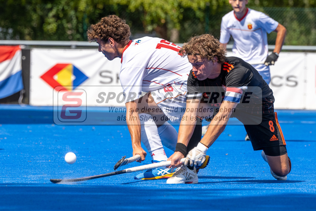 SFE_20230716_0226 | EuroHockey EM U18 Boys 3th 4th Netherlands vs Spain am 16.07.2023 in Krefeld (Gerd-Wellen-Hockeyanlage), Photo: Stephan Fehrmann 2023 (Sports-Gallery)